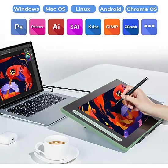 XPPen Artist 16 (2nd Gen)-Green | DGtizers